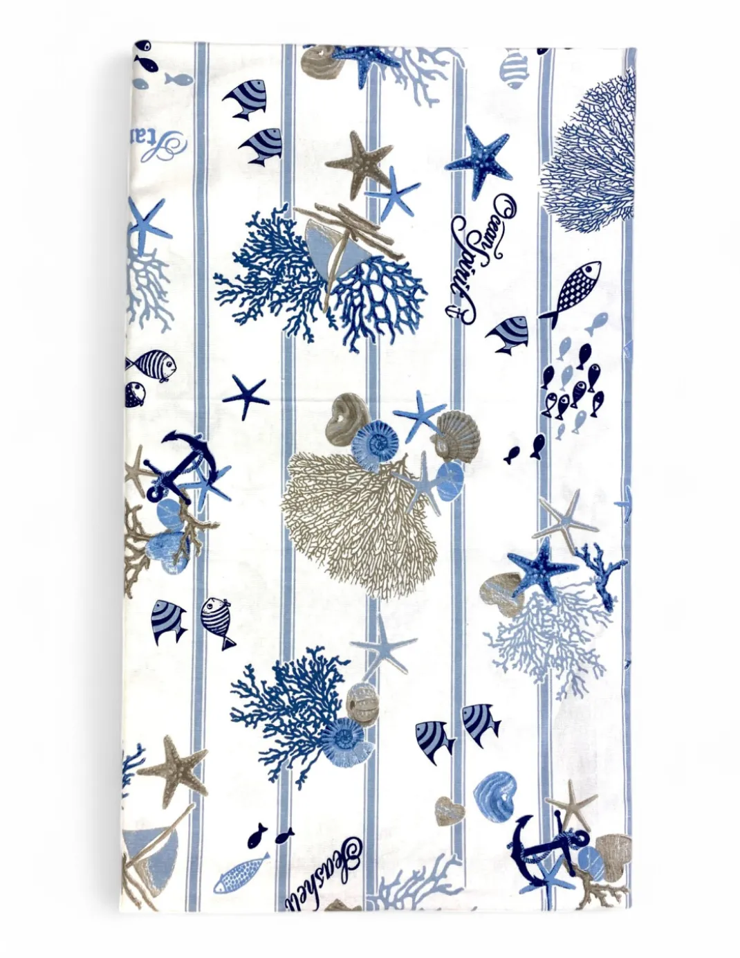 Tovaglia in Cotone Sissi Mare e Riga – Stile Marinaro – Made in Italy – Lavabile