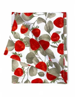 Tovaglia in Cotone Sissi – Stampa Fragole – Made in Italy – Artigianale e Lavabile