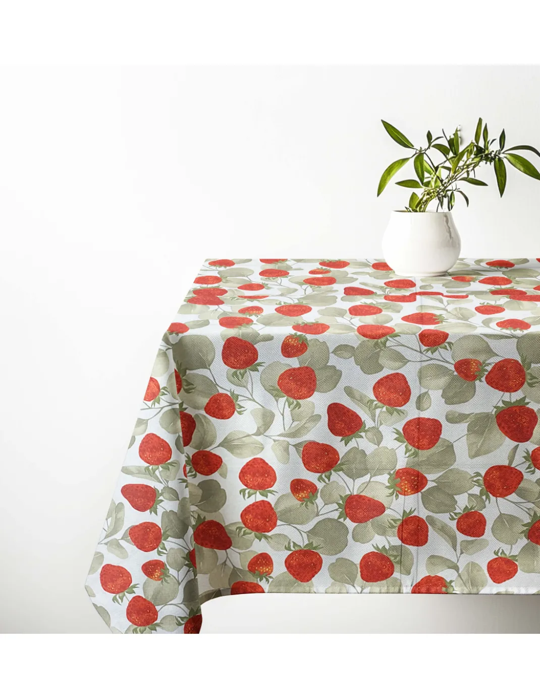 Tovaglia in Cotone Sissi – Stampa Fragole – Made in Italy – Artigianale e Lavabile