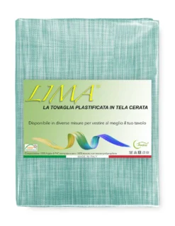 Tovaglia LIMA Acqua Marina – Tela Cerata Plastificata PVC Lavabile Antiscivolo – Made in Italy