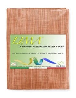 Tovaglia LIMA Arancio – Tela Cerata Plastificata PVC Lavabile Antiscivolo Effetto Lino – Made in Italy