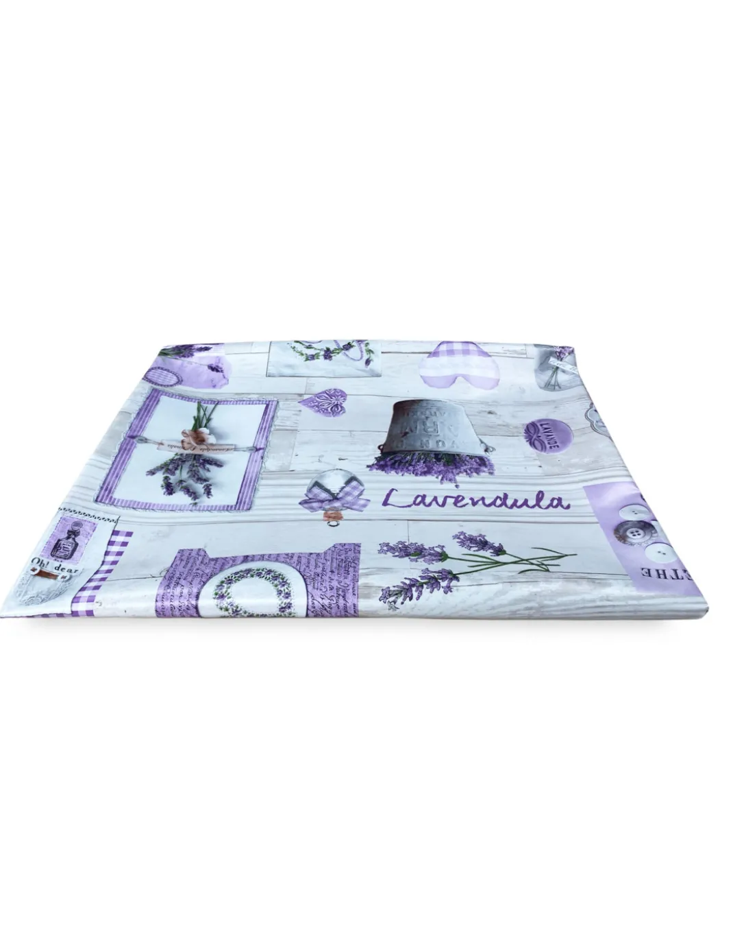TOVAGLIA LIMA © in TELA CERATA plastificata LAVABILE idrorepellente in PVC LAVANDA made in Italy