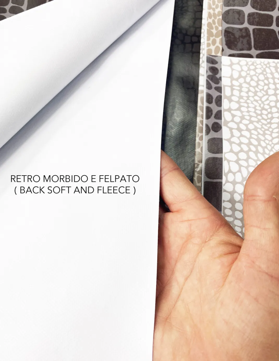 TOVAGLIA LIMA © in TELA CERATA plastificata LAVABILE idrorepellente in PVC MODERN marrone made in Italy