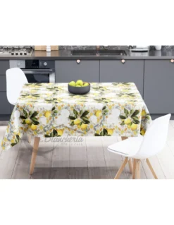 TOVAGLIA LIMA © in TELA CERATA plastificata LAVABILE idrorepellente in PVC LIMONI made in Italy