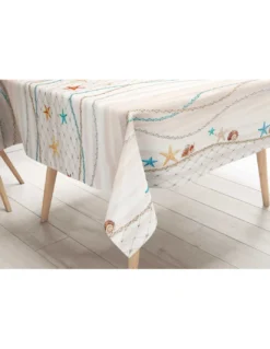 TOVAGLIA LIMA © in TELA CERATA plastificata LAVABILE idrorepellente in PVC STELLE MARINE made in Italy