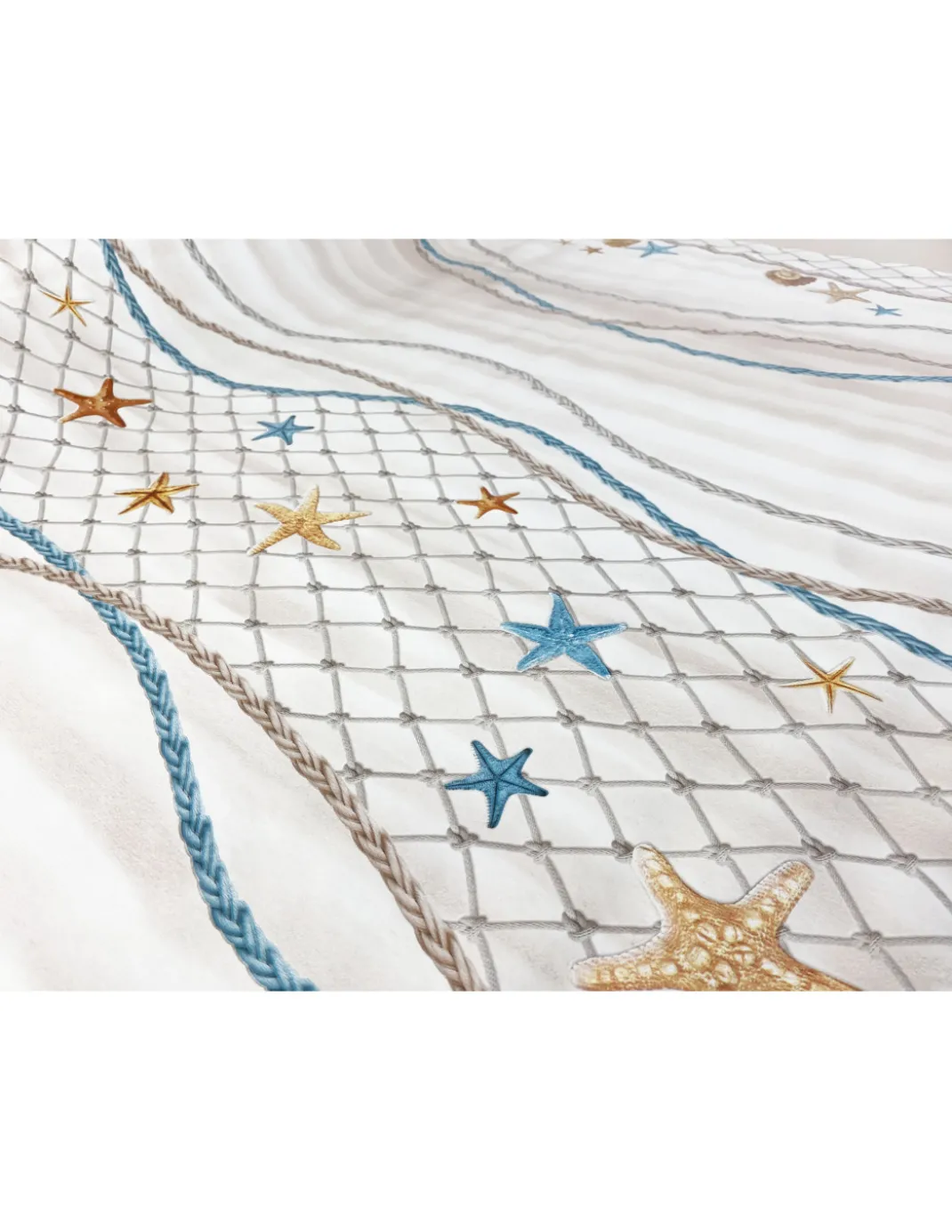 TOVAGLIA LIMA © in TELA CERATA plastificata LAVABILE idrorepellente in PVC STELLE MARINE made in Italy