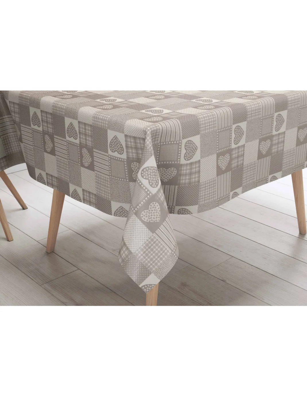 TOVAGLIA LIMA © in TELA CERATA plastificata LAVABILE idrorepellente in PVC CUORE BEIGE Made in Italy