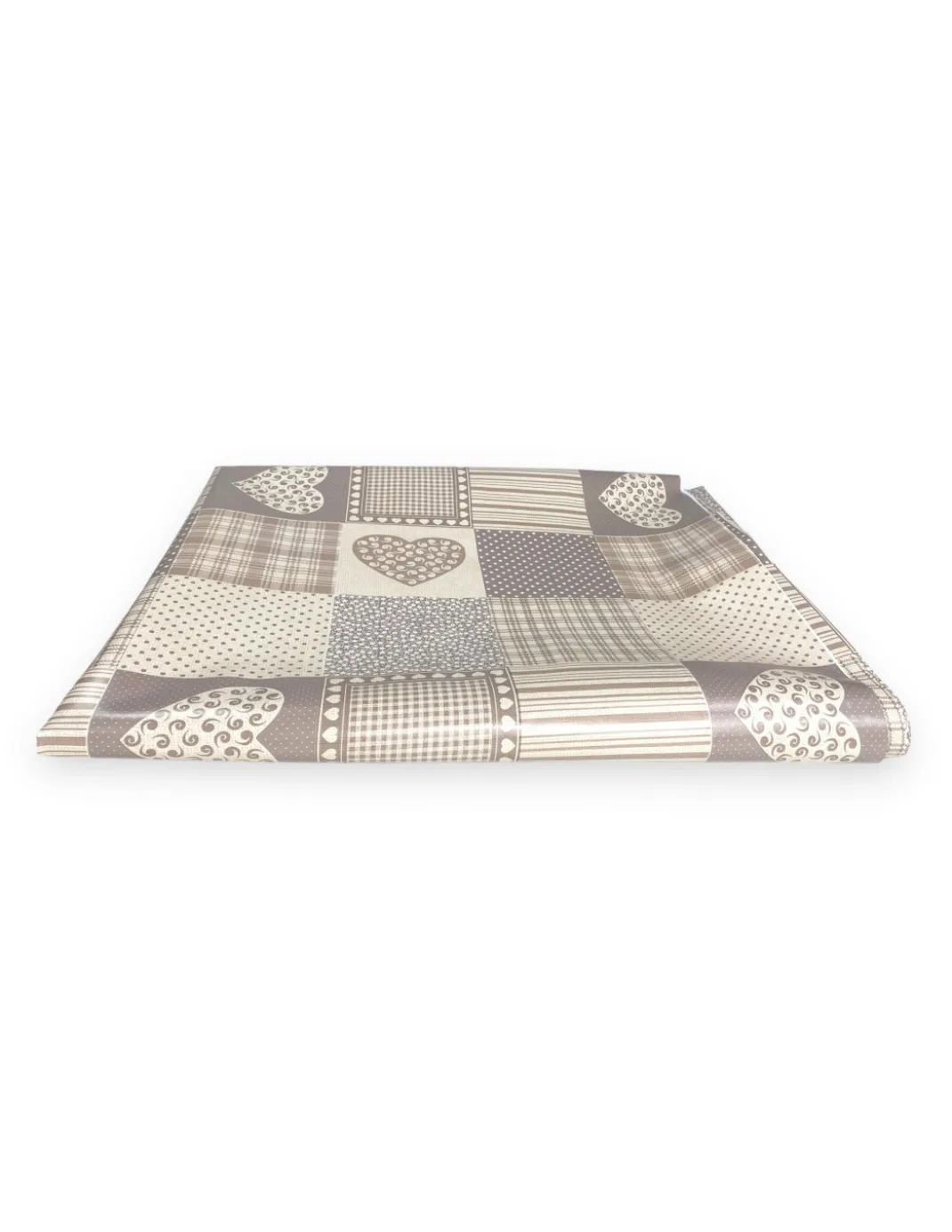 TOVAGLIA LIMA © in TELA CERATA plastificata LAVABILE idrorepellente in PVC CUORE BEIGE Made in Italy