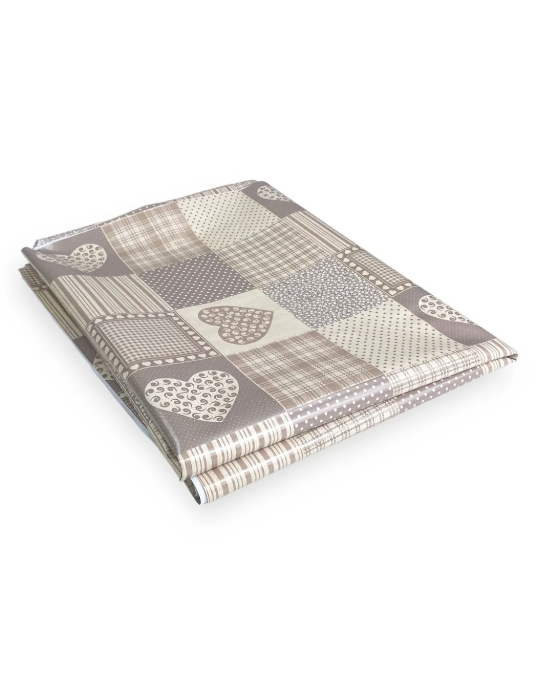 TOVAGLIA LIMA © in TELA CERATA plastificata LAVABILE idrorepellente in PVC CUORE BEIGE Made in Italy
