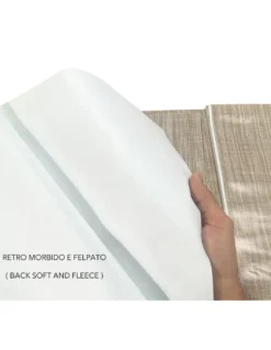 TOVAGLIA LIMA © in TELA CERATA plastificata LAVABILE idrorepellente in PVC UNITO BEIGE made in Italy