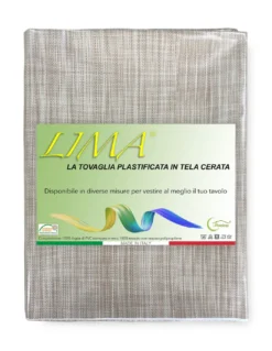 TOVAGLIA LIMA © in TELA CERATA plastificata LAVABILE idrorepellente in PVC UNITO BEIGE made in Italy