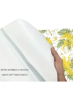 Tovaglia LIMA Mimosa – Tela Cerata Plastificata PVC Lavabile Antiscivolo Effetto Lino – Made in Italy