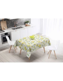 Tovaglia LIMA Mimosa – Tela Cerata Plastificata PVC Lavabile Antiscivolo Effetto Lino – Made in Italy