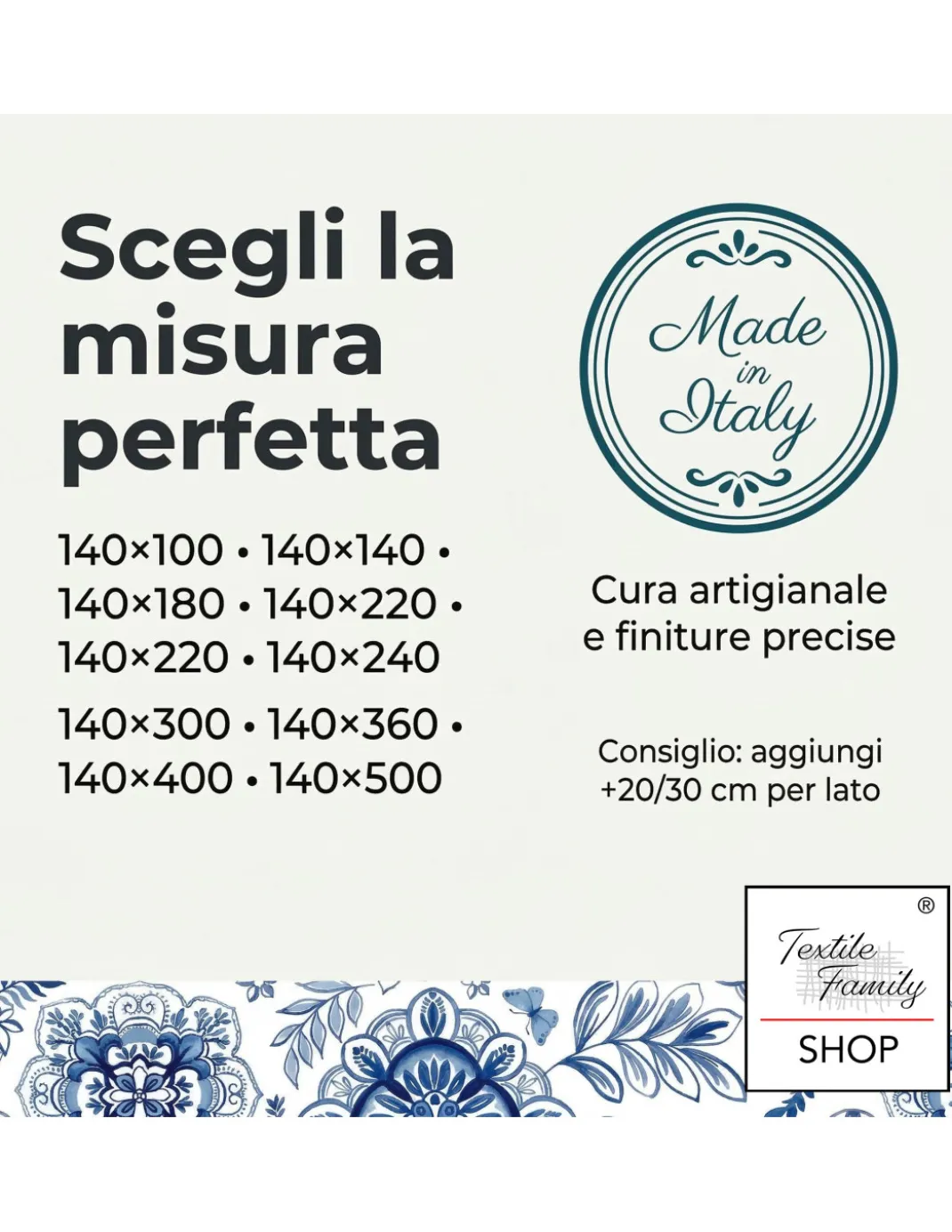 Tovaglia Plastificata PVC LIMA “Capri Blu” Impermeabile Lavabile, Retro Felpato Antiscivolo, Made in Italy