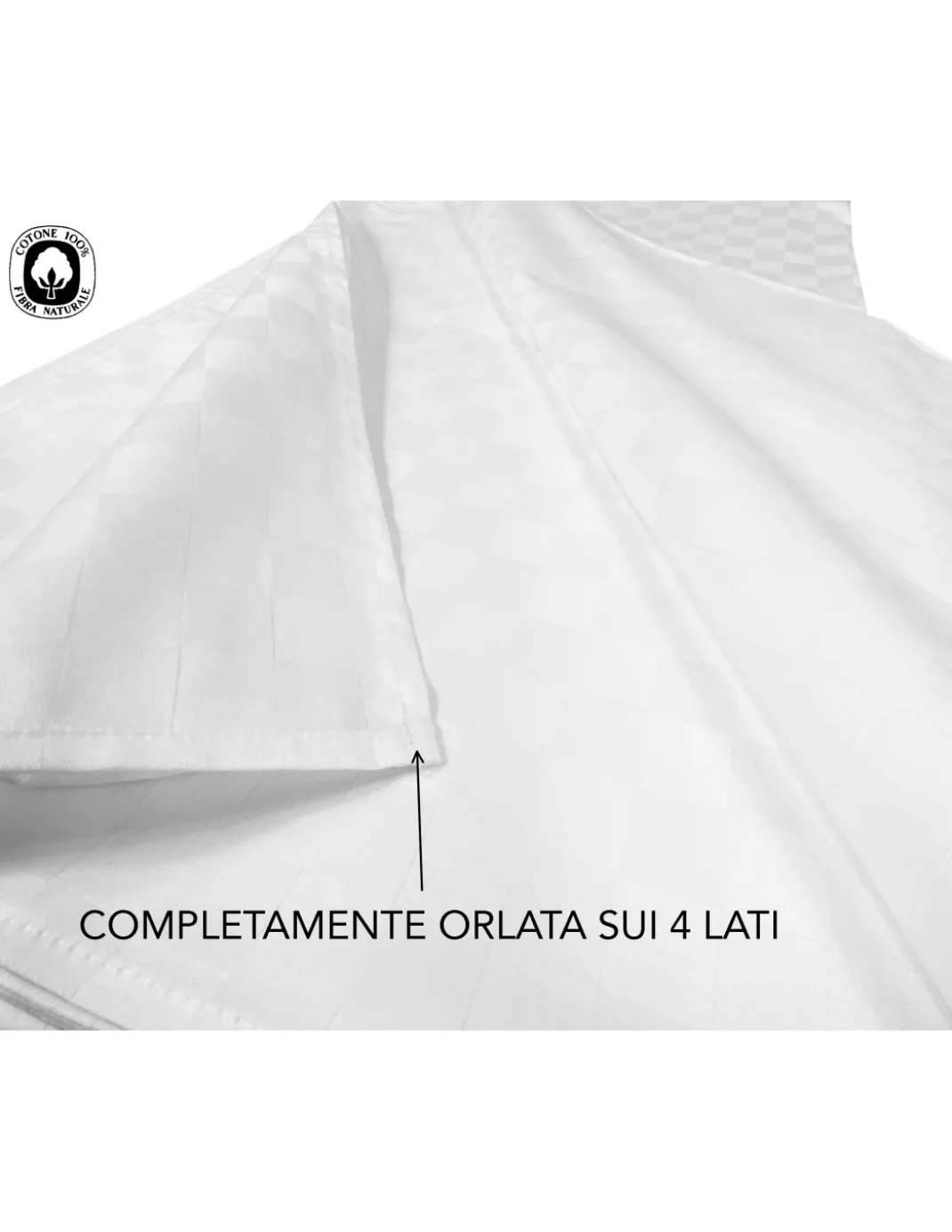 Tovaglia sfusa in FIANDRA BIANCA puro cotone