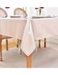Tovaglia Trasparente Antimacchia in PVC Crystal, Copritavolo Cristallo Spessore 0,20 mm, Tagliata su Misura, Made in Italy