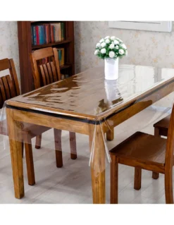 Tovaglia Trasparente Antimacchia in PVC Crystal, Copritavolo cristallo Spessore 0,20 mm, Made in Italy