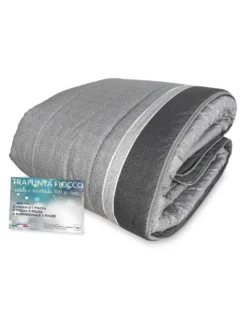 TRAPUNTA FIOCCO © Puntinato GRIGIO PIUMONE invernale made in Italy