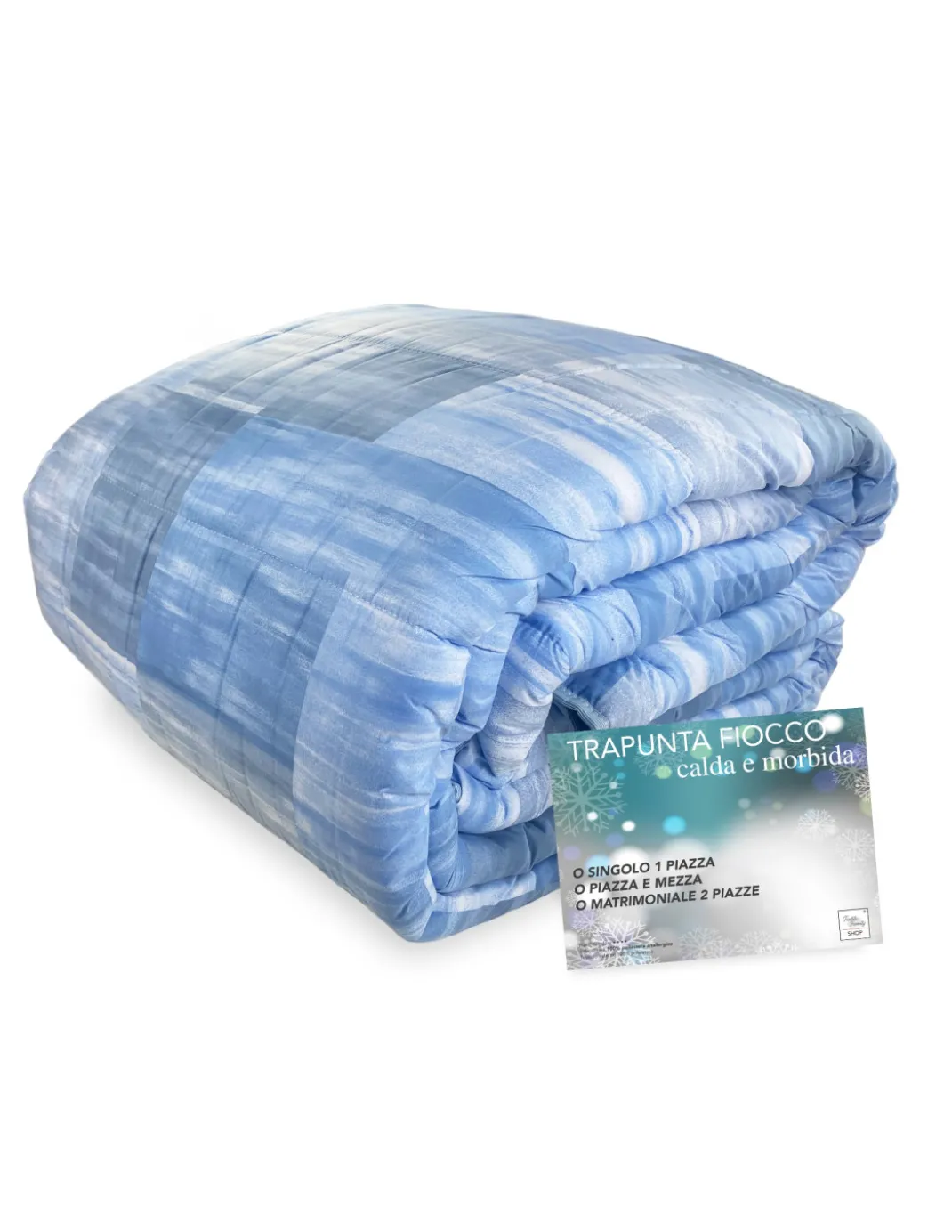 TRAPUNTA FIOCCO © QUADRI d'azzurro Piumone Invernale made in Italy
