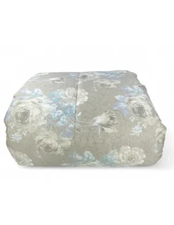 Trapunta Fiocco Sanderson Fiore tiffany - Copriletto Invernale 300gr/mq Microfibra - Made in Italy