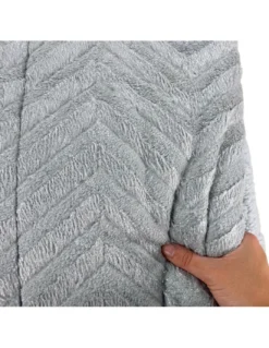 TRAPUNTA in Soffice Eco-pelliccia SPIGA Grigio 2 Piazze Matrimoniale