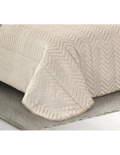 TRAPUNTA in Soffice Eco-pelliccia SPIGA Beige 2 Piazze Matrimoniale