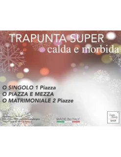 Trapunta Invernale Super Mare - Piumone Coralli e Conchiglie 300gr Microfibra - Made in Italy