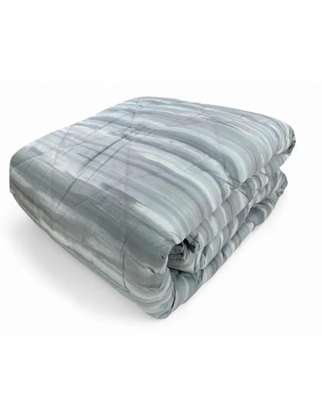 Trapunta Kot Pennellato Grigio - Copriletto Invernale in Puro Cotone - Made in Italy, Imbottitura Anallergica