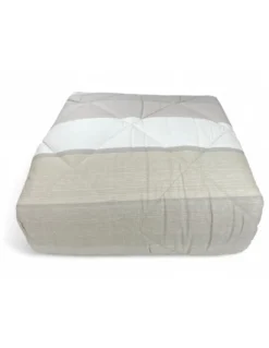 Trapunta Kot Riga Beige - Copriletto Invernale in Puro Cotone - Made in Italy, Imbottitura Anallergica