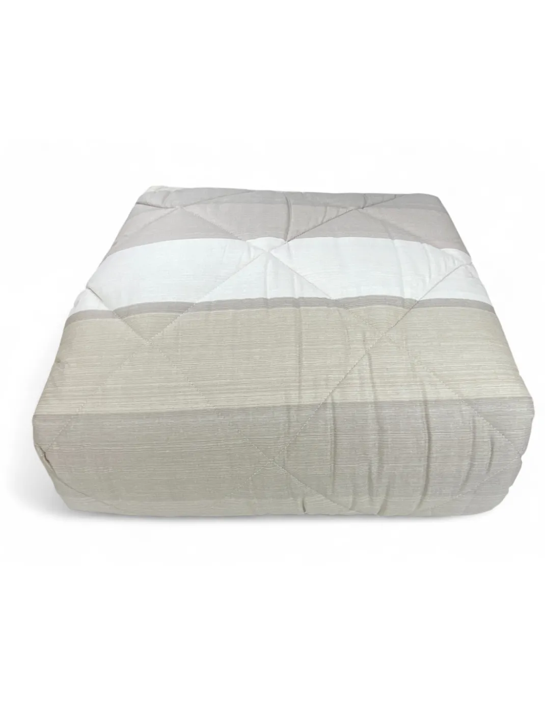 Trapunta Kot Riga Beige - Copriletto Invernale in Puro Cotone - Made in Italy, Imbottitura Anallergica