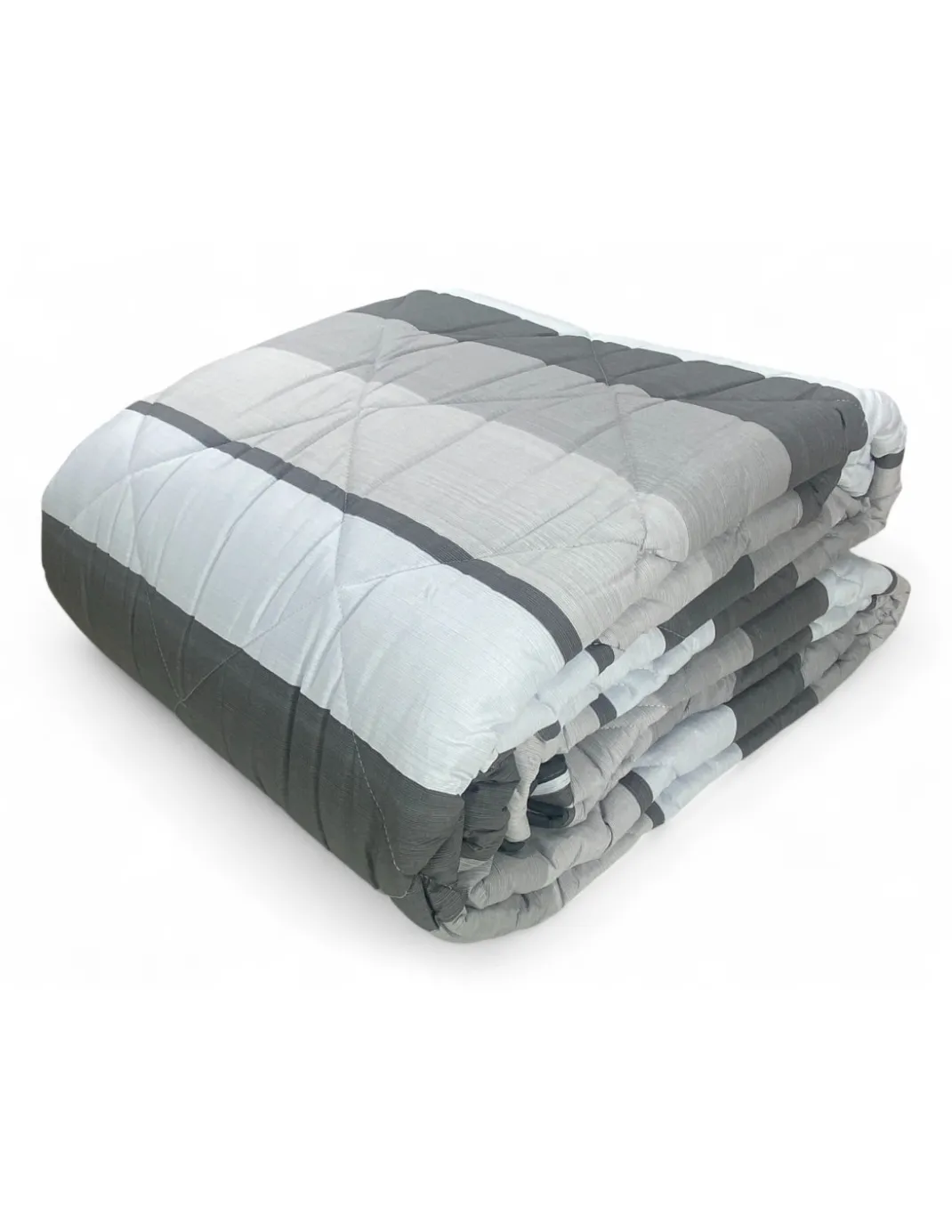Trapunta Kot Riga Grigio - Copriletto Invernale in Puro Cotone - Made in Italy, Imbottitura Anallergica