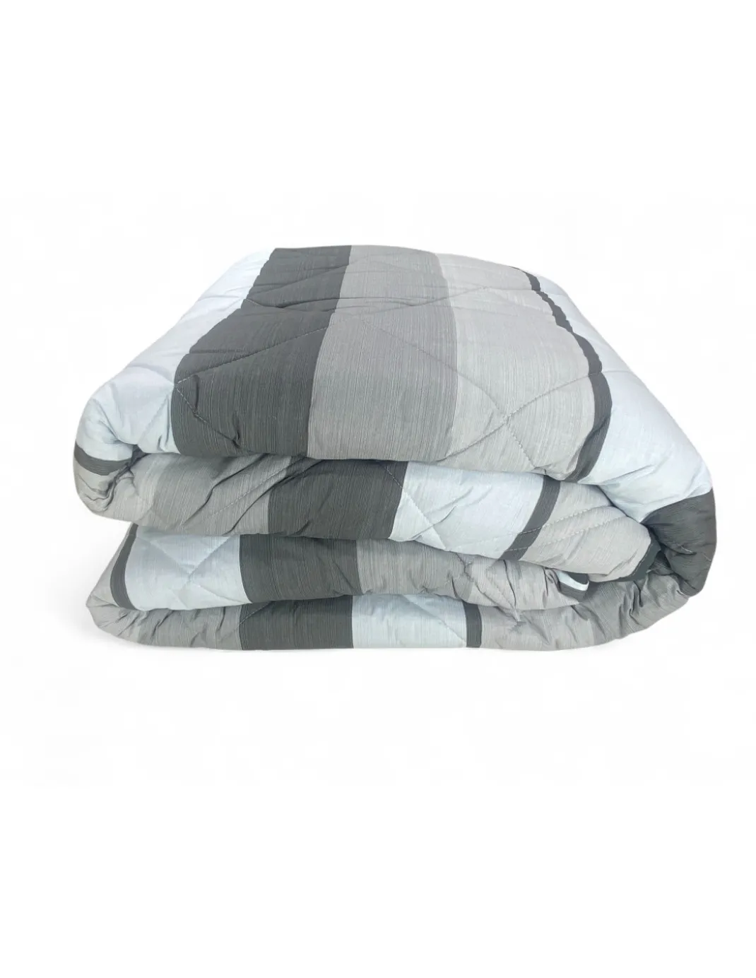 Trapunta Kot Riga Grigio - Copriletto Invernale in Puro Cotone - Made in Italy, Imbottitura Anallergica