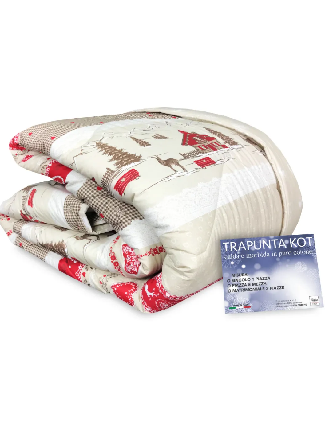 TRAPUNTA KOT © tirolese DIS. VALBADIA made in Italy PURO COTONE