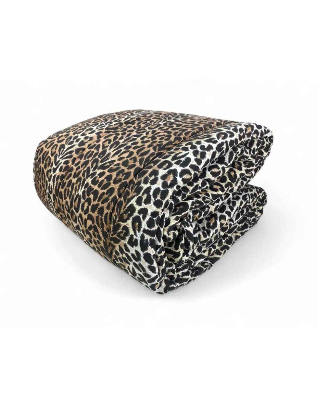 Trapunta Leopardata Invernale 300 gr/mq, Fantasia Animalier, Morbida e Calda, Anallergica e Made in Italy