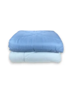 Trapunta matrimoniale CaldoSogno double-face blu 300 gr/mq - Piumone invernale caldo e soffice 250x250 cm