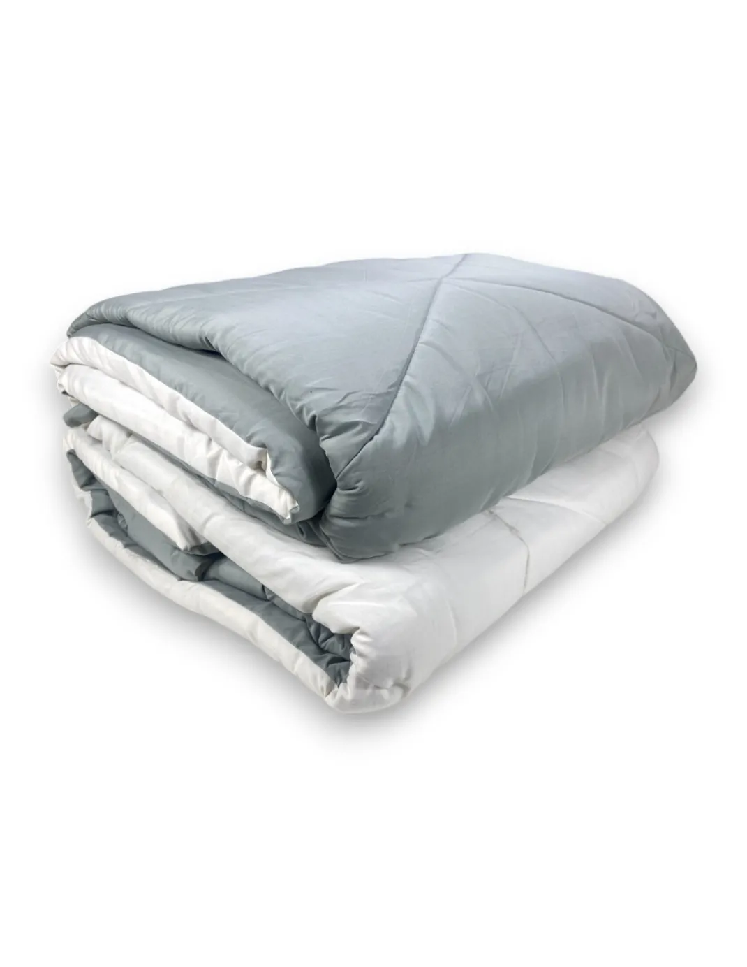 Trapunta matrimoniale CaldoSogno double-face grigia 300 gr/mq - Piumone invernale caldo e resistente 250x250 cm