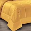 TRAPUNTA Piumone in Soffice Velluto Giallo ORO Effetto Piuma 2 Piazze Matrimoniale ELISIR