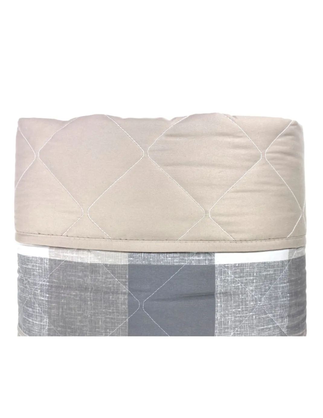 Trapuntino Fiocco – Copriletto Trapuntato Scozzese Beige – Mezza Stagione, Microfibra Morbida – Made in Italy