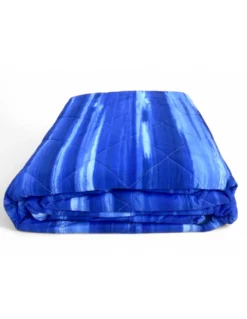 Trapuntino Leggero Kot Pennellato Blu - Quilt Primaverile Estivo - Cotone 100% - Anallergico - Made in Italy