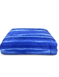 Trapuntino Leggero Kot Pennellato Blu - Quilt Primaverile Estivo - Cotone 100% - Anallergico - Made in Italy