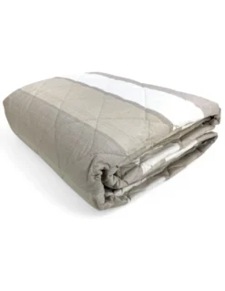 Trapuntino Leggero Kot Riga Beige - Quilt Primaverile Estivo - Cotone 100% - Anallergico - Made in Italy