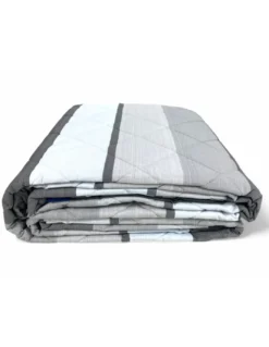 Trapuntino Leggero Kot Riga Grigio - Quilt Primaverile Estivo - Cotone 100% - Anallergico - Made in Italy