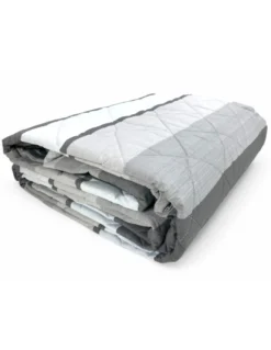 Trapuntino Leggero Kot Riga Grigio - Quilt Primaverile Estivo - Cotone 100% - Anallergico - Made in Italy
