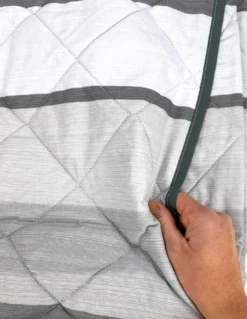 Trapuntino Leggero Kot Riga Grigio - Quilt Primaverile Estivo - Cotone 100% - Anallergico - Made in Italy