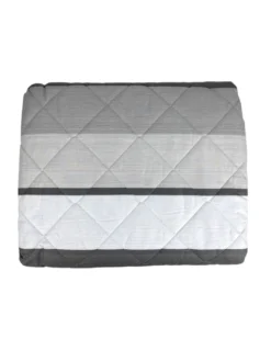 Trapuntino Leggero Kot Riga Grigio - Quilt Primaverile Estivo - Cotone 100% - Anallergico - Made in Italy