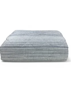 Trapuntino Leggero Kot Stripe Grigio - Quilt Primaverile Estivo - Cotone 100% - Anallergico - Made in Italy