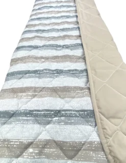 Trapuntino Rigato Beige - Copriletto Trapuntato Mezza Stagione - Microfibra Morbida 100 gr/m² - Made in Italy