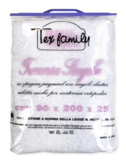 TRAVERSA COPRIMATERASSO IN SPUGNA DI PURO COTONE TEX FAMILY