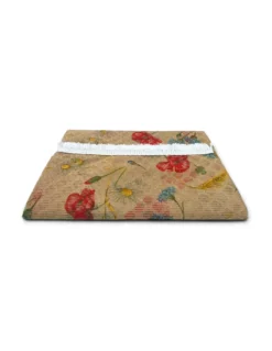 Zanzariera finestra a tenda da esterno Retone, tenda zanzariera porta finestra con anelli da giardino, colore Papaveri