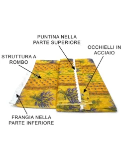 Zanzariera finestra a tenda da esterno Retone, tenda zanzariera porta finestra con anelli da giardino, colore Lavanda Provenzale
